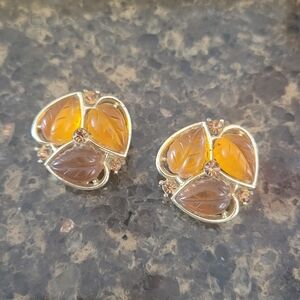 Autumn clip on earrings